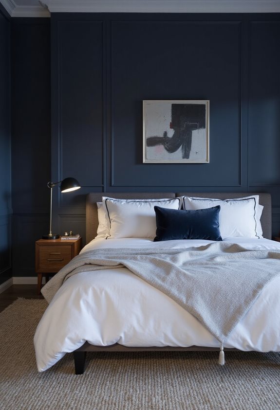 choisir de la peinture bleu profond