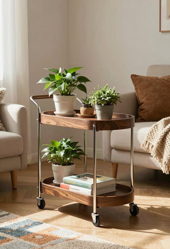 chariot d'angle pour gagner de l'espace