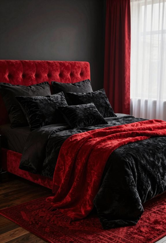 confort rouge et noir douillet