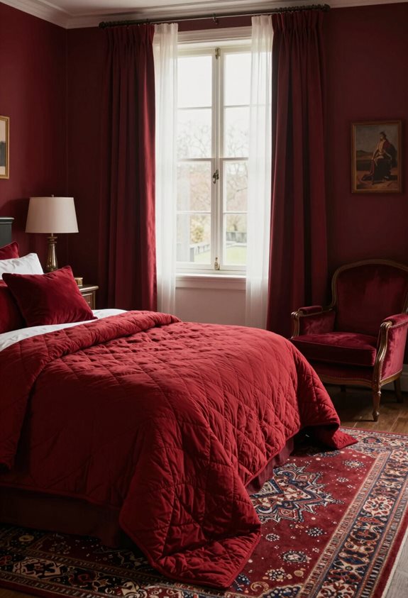 des textiles rouges confortables améliorent le confort