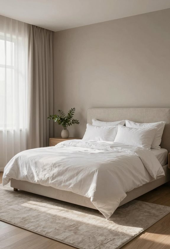 harmonie taupe et blanche accueillante