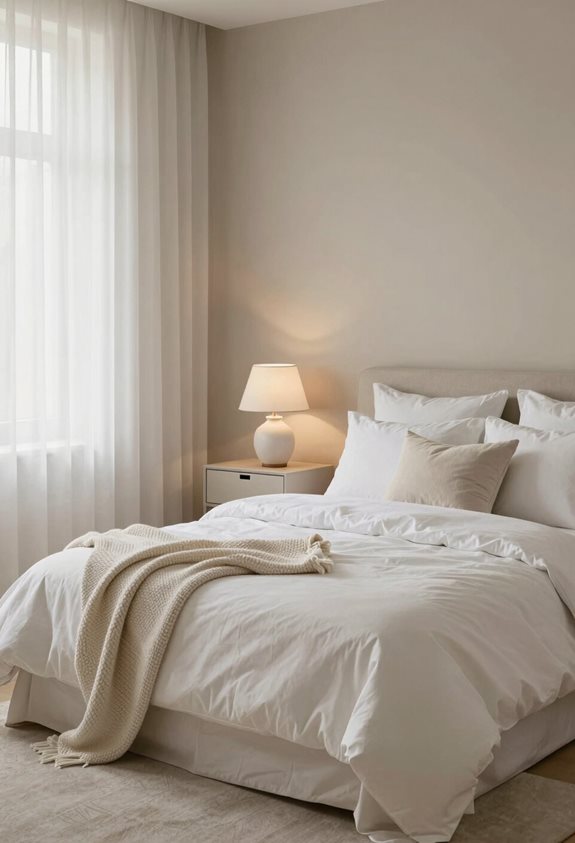 retraite taupe et blanche confortable