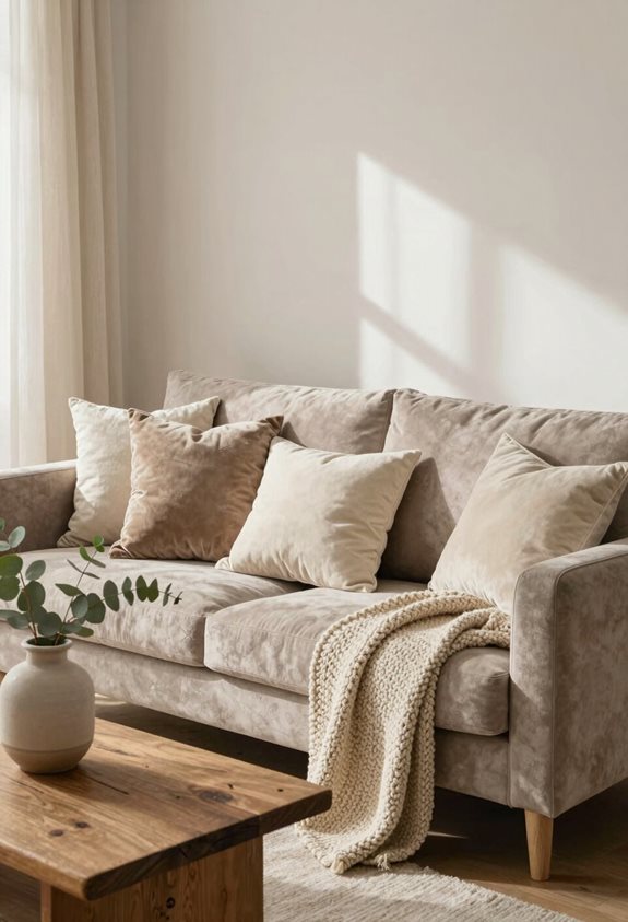 textures confortables pour murs taupe