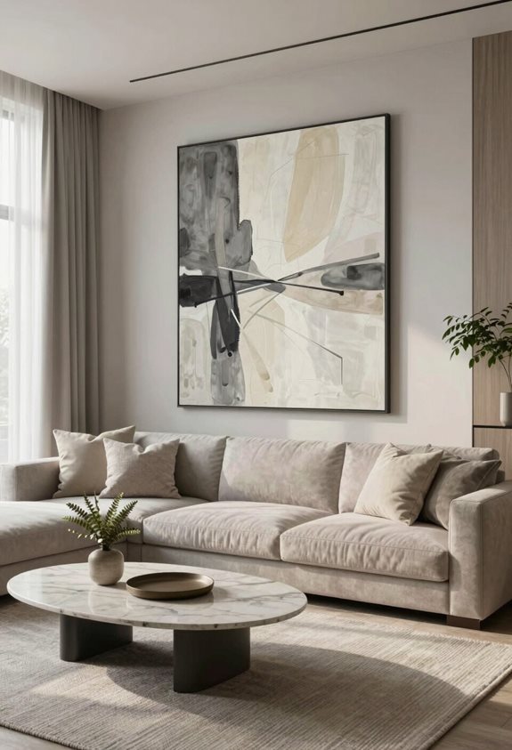 créez des points focaux gris beige