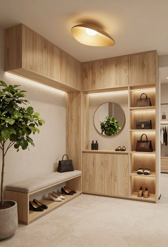 mobilier sur mesure pour une entrée organisée