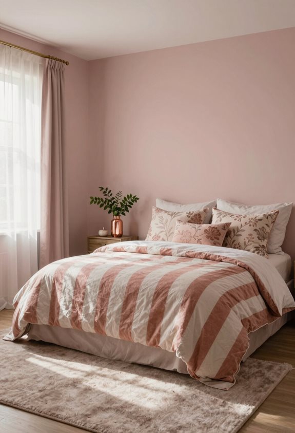 mélange rayé floral terreux