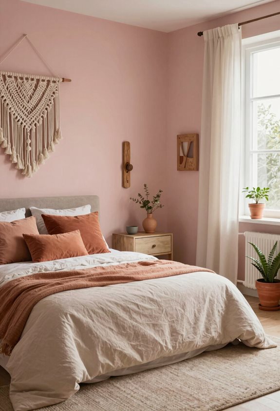 styles de maison rose terreux