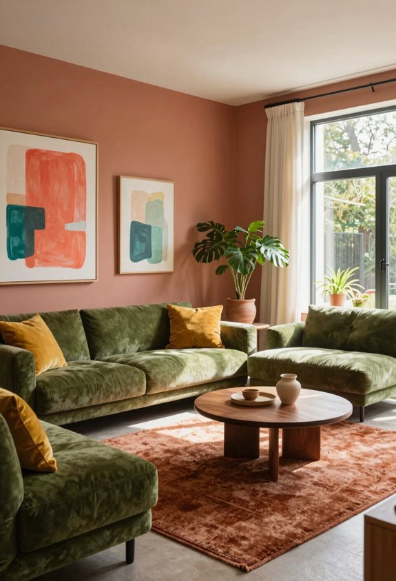 des tons terreux créent de la chaleur