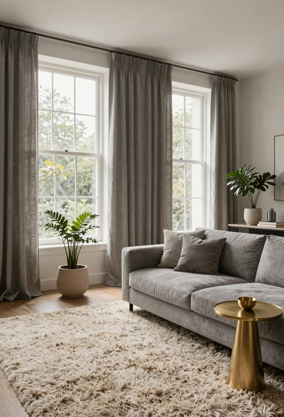 meubles gris et beige