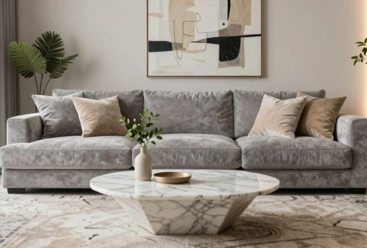 inspirations de salon gris et beige