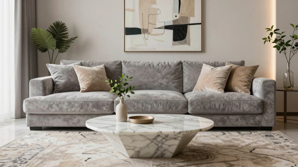 inspirations de salon gris et beige