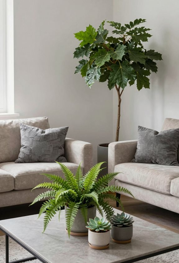 la verdure améliore les intérieurs neutres