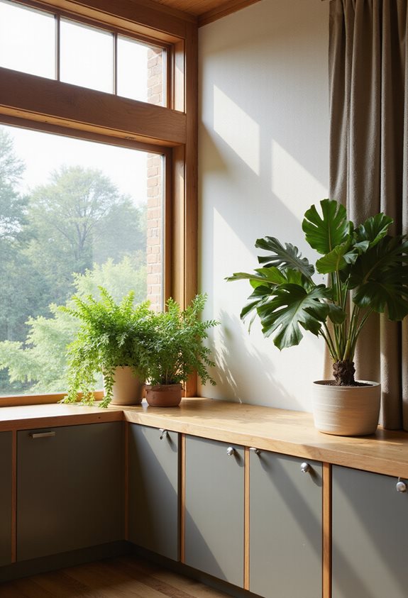 les plantes d'intérieur améliorent les cuisines