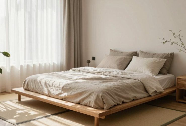 idées de design de chambre japandi