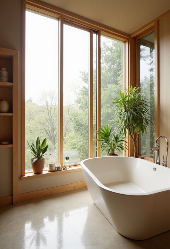 maximiser la lumière naturelle dans la salle de bain