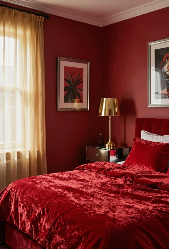 combinaison de métaliques et de rouge