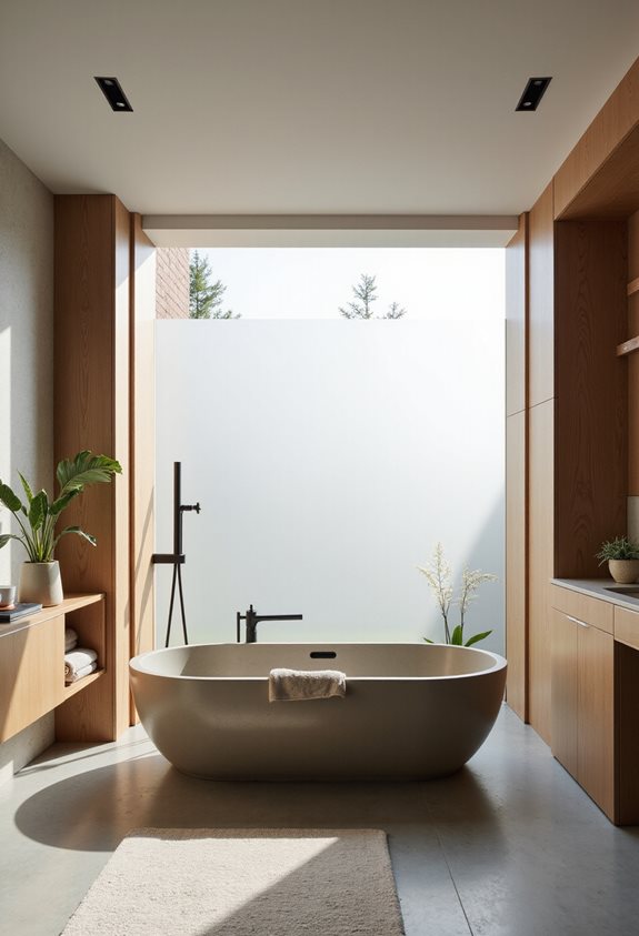 point focal de baignoire minimaliste