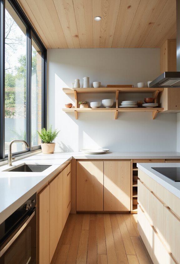 comptoirs de cuisine minimalistes sérénité