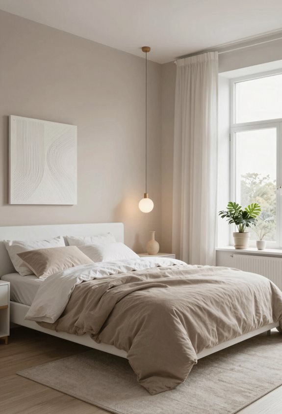 minimaliste taupe et blanc