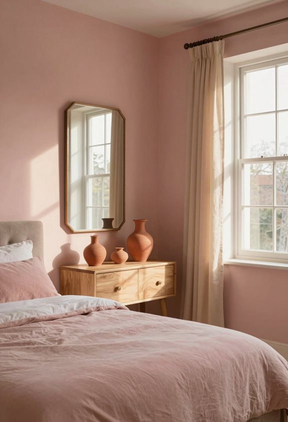 les miroirs améliorent les roses terreuses