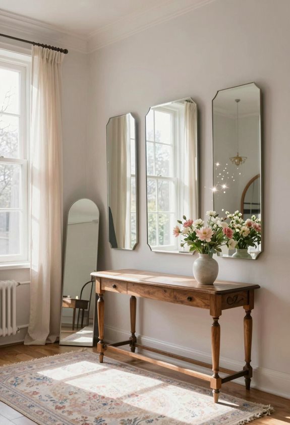 les miroirs augmentent la lumière naturelle