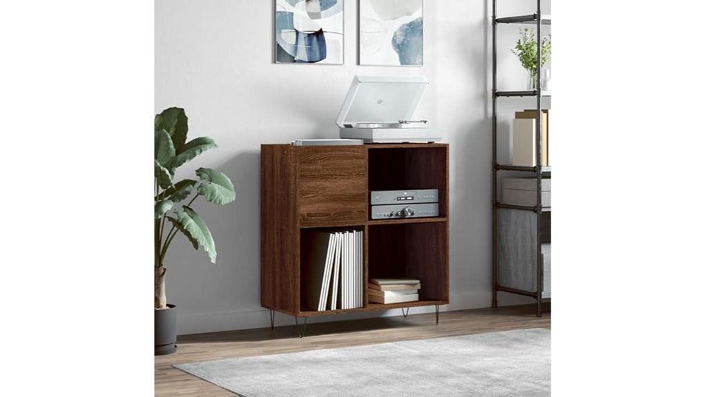 cabinet de rangement pour vinyles moderne
