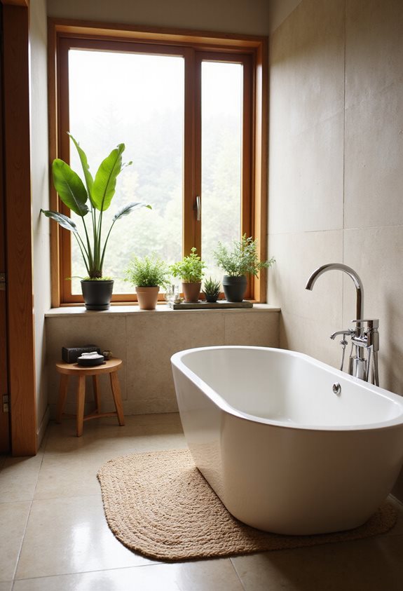 tapis de bain en fibres naturelles