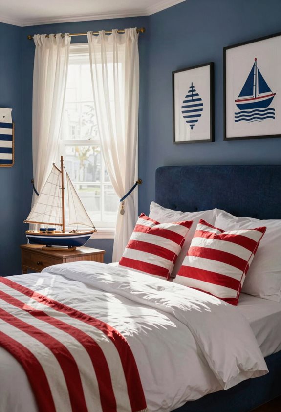 décor de chambre sur le thème nautique