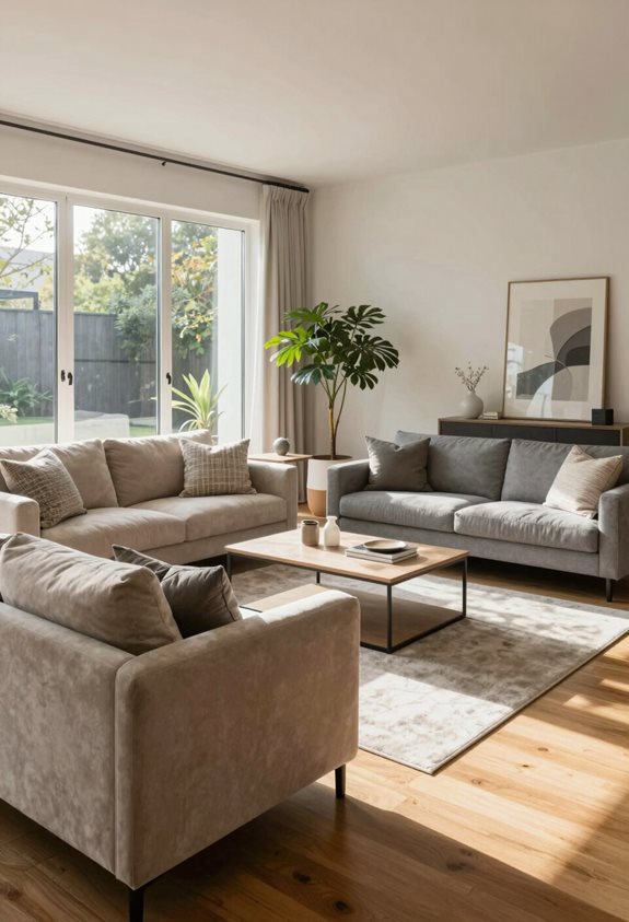 espaces ouverts tons neutres