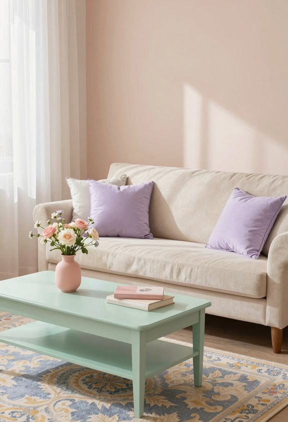 accents pastel pour des espaces rafraîchissants