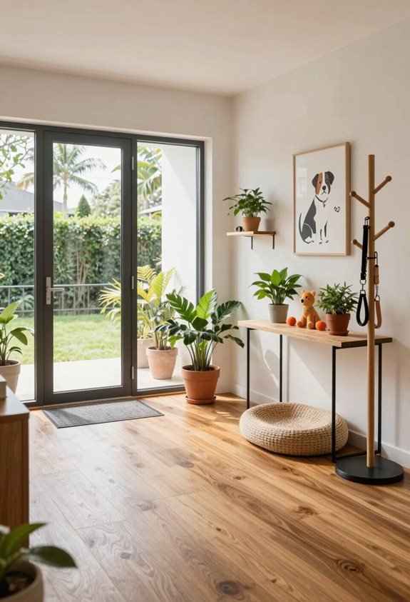 design d'entrée adapté aux animaux de compagnie