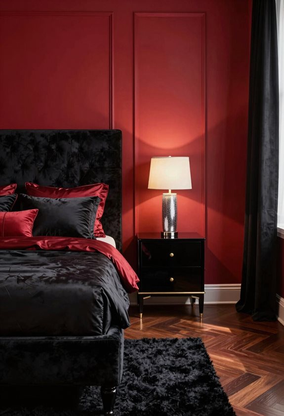 élégance rouge et noire