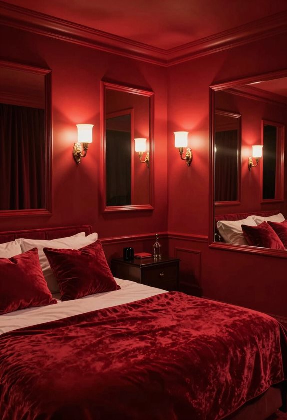 les miroirs rouges améliorent l'éclairage