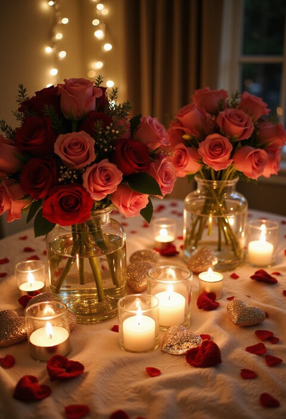 idées d'arrangement de bougies romantiques