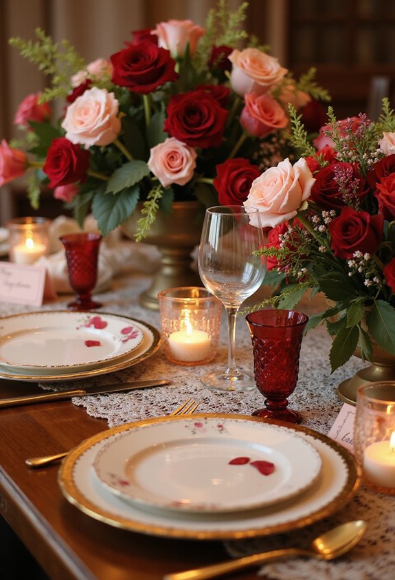 idées de décoration de table romantique