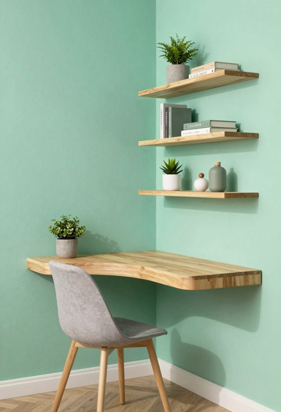 bureau mural gain de place