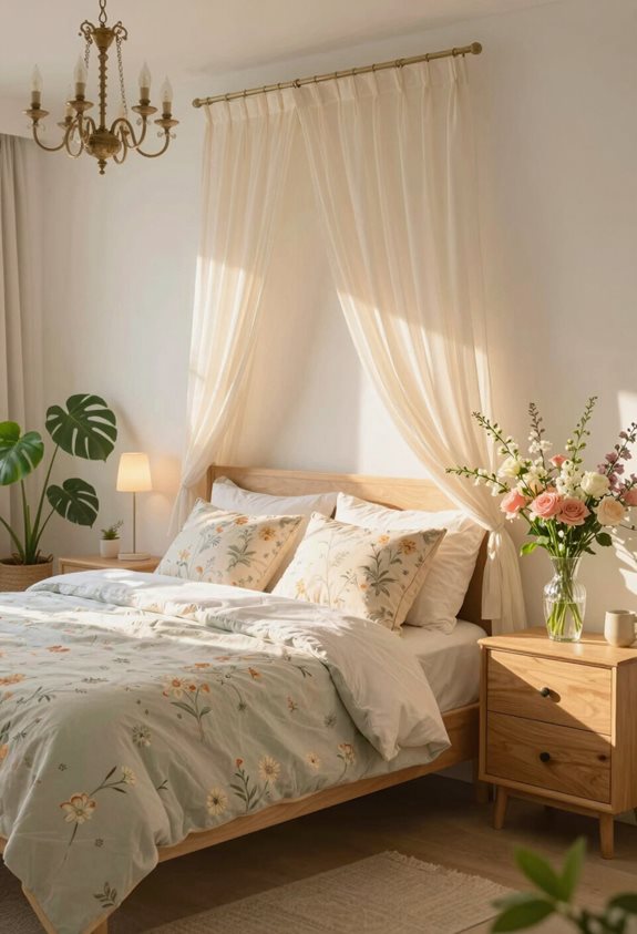 idées d'éclairage de chambre de printemps