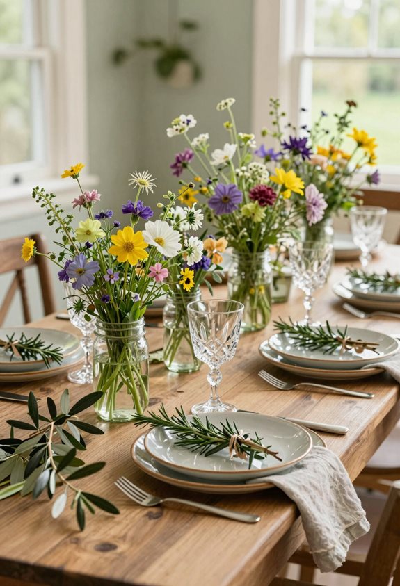 idées de décoration de table inspirées du printemps