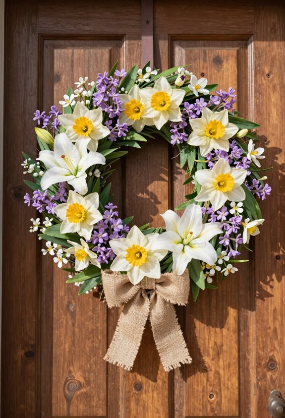 idées de couronnes de porte sur le thème du printemps