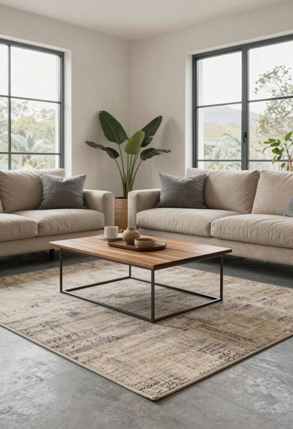 espace gris et beige élégant