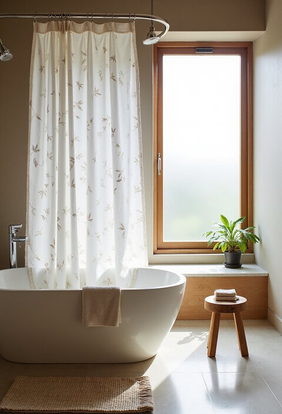 motifs de rideau de douche subtils