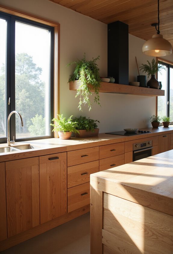 design de cuisine en bois durable