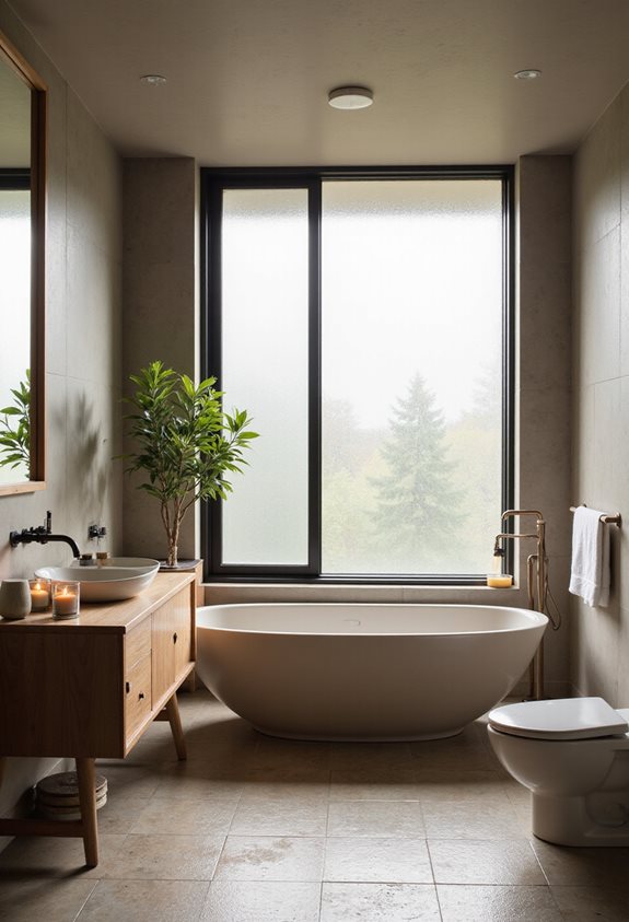 design de salle de bain symétrique harmonie