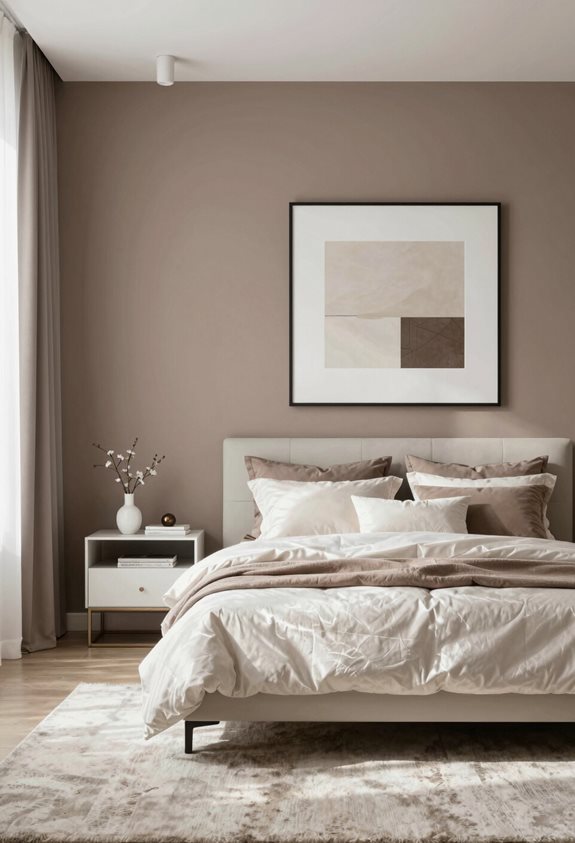 transformation de mur d'accent taupe