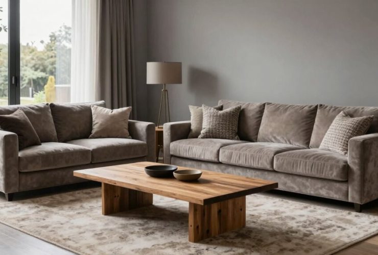 inspirations de salon taupe et gris