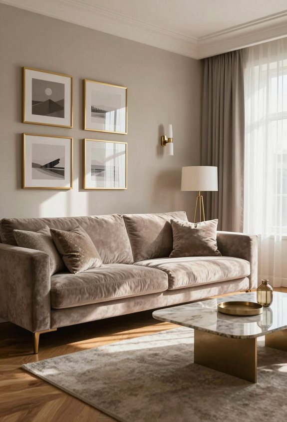 taupe et harmonie métallique