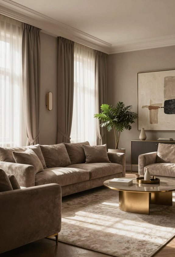 le taupe améliore une atmosphère spacieuse et apaisante