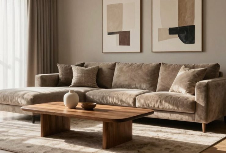 inspirations de salon taupe