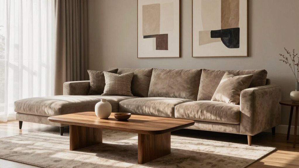 inspirations de salon taupe