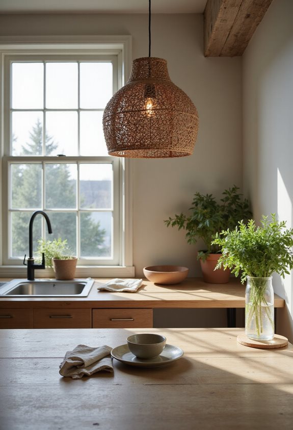 accents texturés cuisine chaleureuses